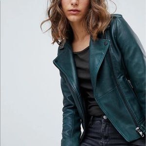 Barneys Originals leather biker jacket